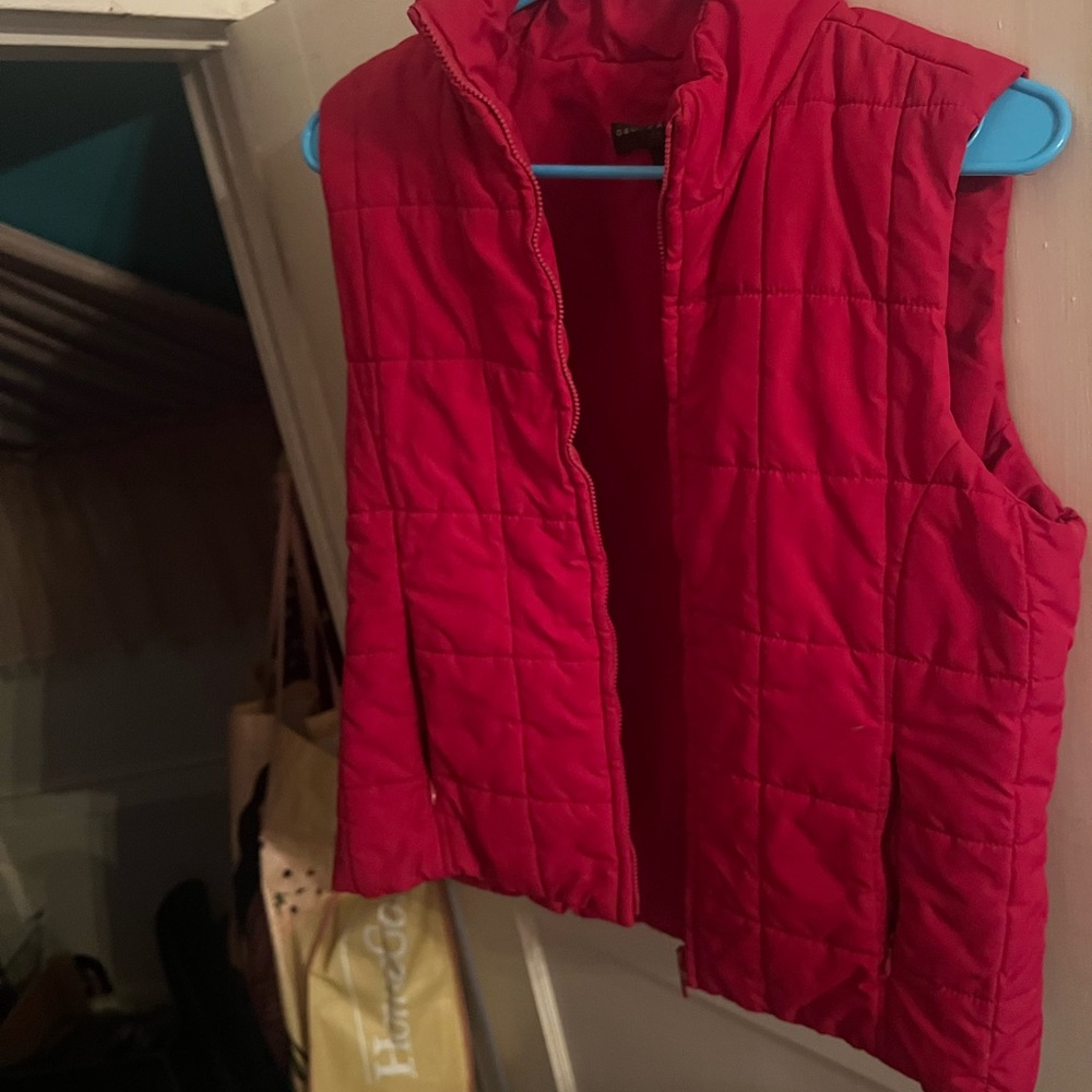 Geoffrey Beene Red Quilted Vest